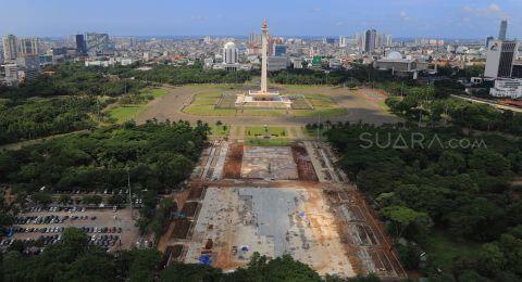 Klaim Sudah Kerjakan 80 Persen, Kontraktor Revitalisasi Monas Tagih Bayaran