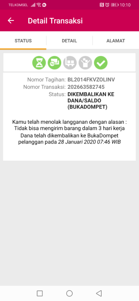 BUKALAPAK SARANG BUG PART 2 (Transaksi Batal Tidak Sesuai Aturan)