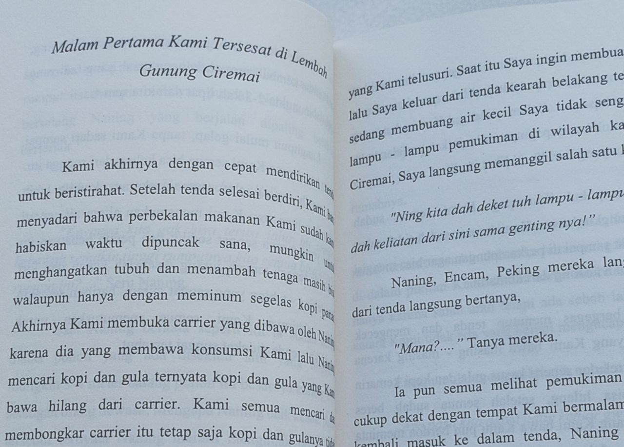 Bukuharianoethis (Tersesat Selama 3 Hari Di Gunung Ciremai)