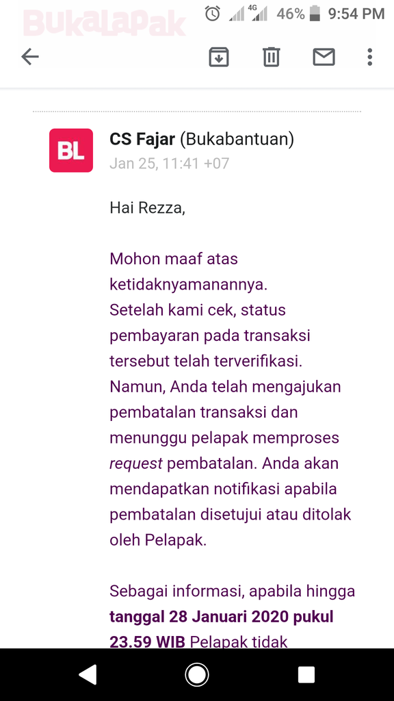 Kecewa Masalah Refund Bukalapak