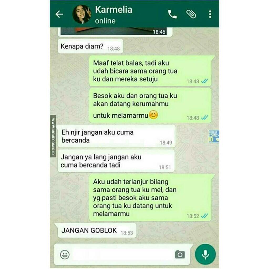 9 Chat Kocak Aplikasi Whatsapp Bikin Ngakak