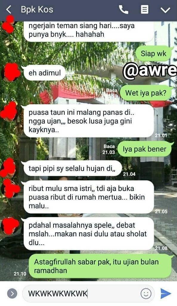 22 Chat Kocak Pak Ruslan, Pemilik Kost-an yang Viral Karena Nyeleneh &amp; Ngeselin