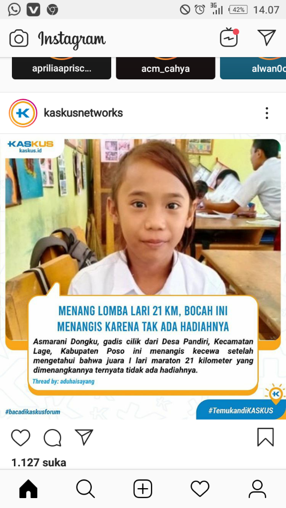 Gadis Kelas VI Juara 1 Lari Maraton 21 KM Menangis Karena Tidak Dapat Hadiah, Miris!