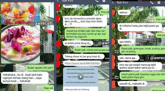 22 Chat Kocak Pak Ruslan, Pemilik Kost-an yang Viral Karena Nyeleneh &amp; Ngeselin