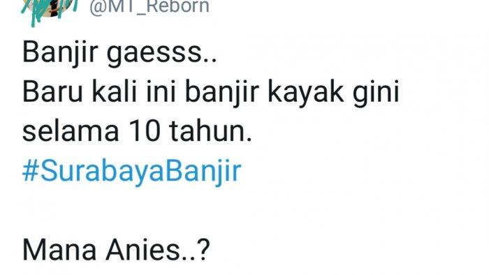 Surabaya Banjir Parah, Netizen ‘Salahkan’ Anies