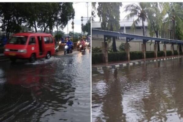 Banjir di Jakarta dan Tangerang Akibat Hujan Deras Sabtu Pagi