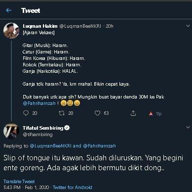 Politikus PKS Usul Legalisasi Ganja, Tifatul Sembiring: Slip of Tongue Bro