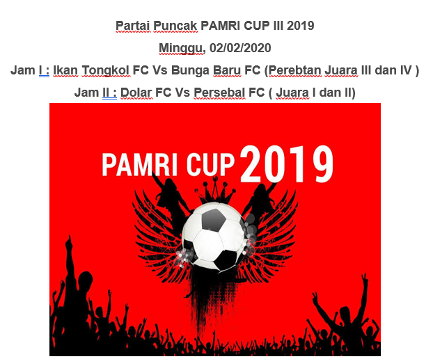 Partai Puncak PUMRI CUP III 2019 Digelar Sehari