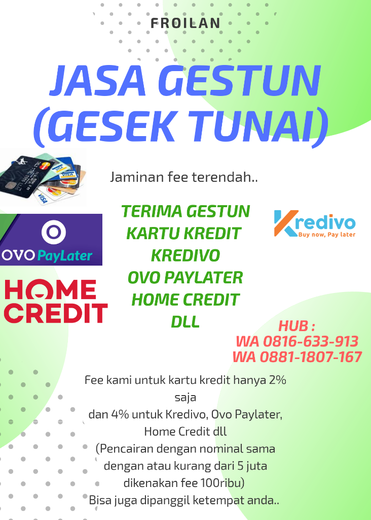 JASA GESNTUN (GESEK TUNAI) ONLINE