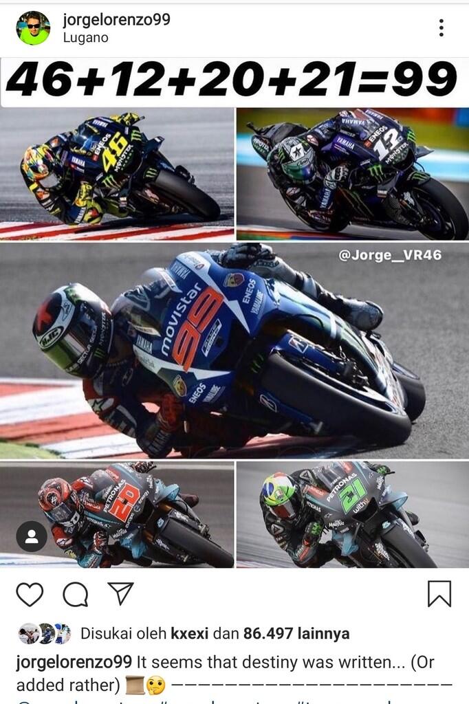 Jadi Serem, Datangnya Lorenzo Kembali Ke Yamaha Membawa Kode Misterius