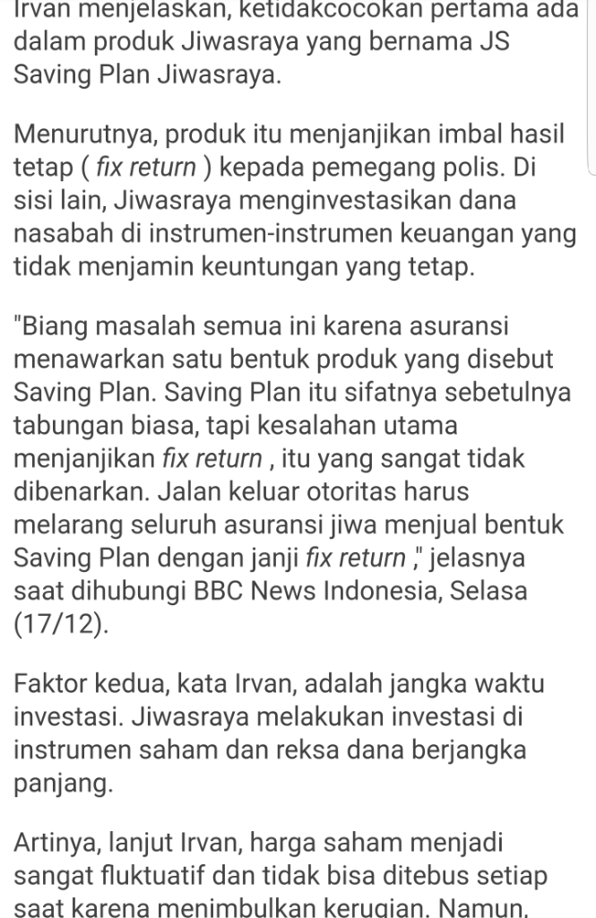 Bukan 17000(Orkay Tamak)JS Plan Tapi 4,7Juta Orang Jiwasraya Tradisional yg Prioritas