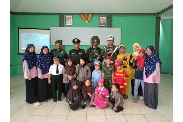 Kodim 0508/Depok Edukasi Cinta Tanah Air Anak Usia Dini
