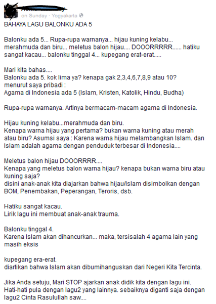 Teori cocoklogi dari warga FB (sumber: beseventeen.wordpress.com)