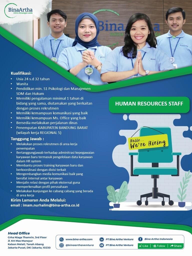 &#91;BANDUNG&#93; HRSS AREA BANDUNG - SUKABUMI (BINA ARTHA VENTURA)