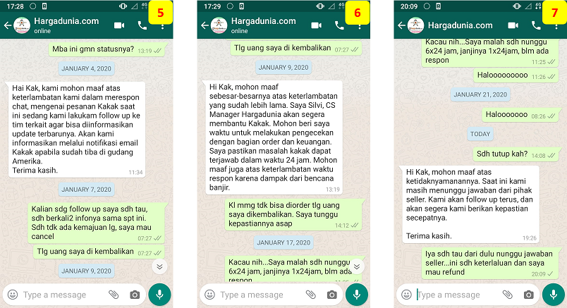 Awas Janji Palsu HARGADUNIA.COM. Status Order Tidak Jelas, Minta Refund Diacuhkan