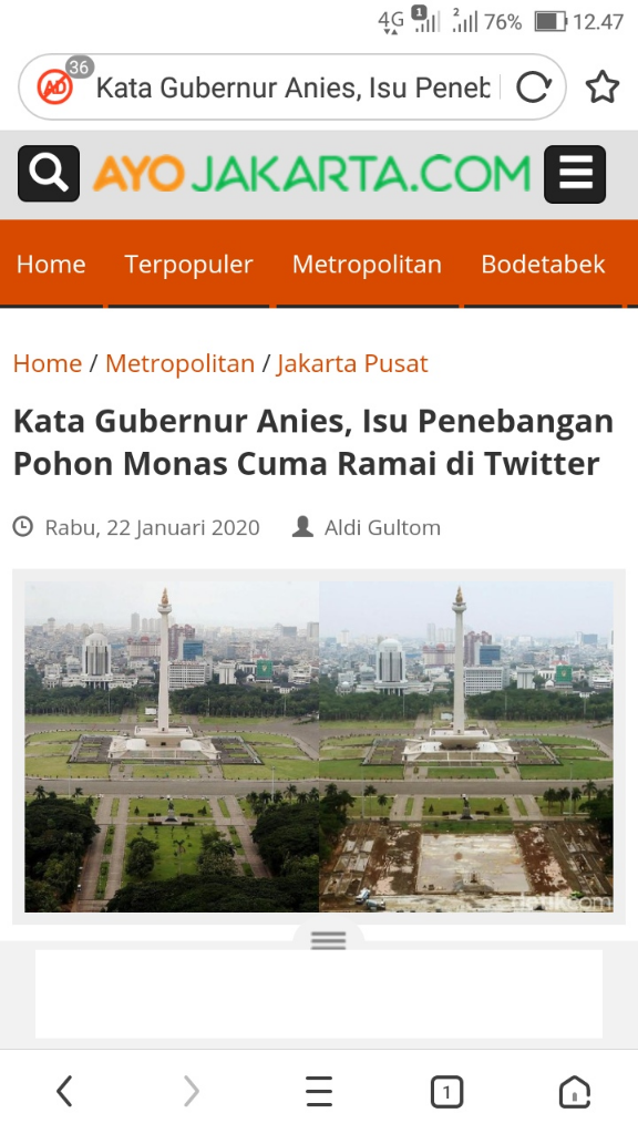 Pohon Mahoni yang Dulu di Monas Sebenarnya Ada di Mana?