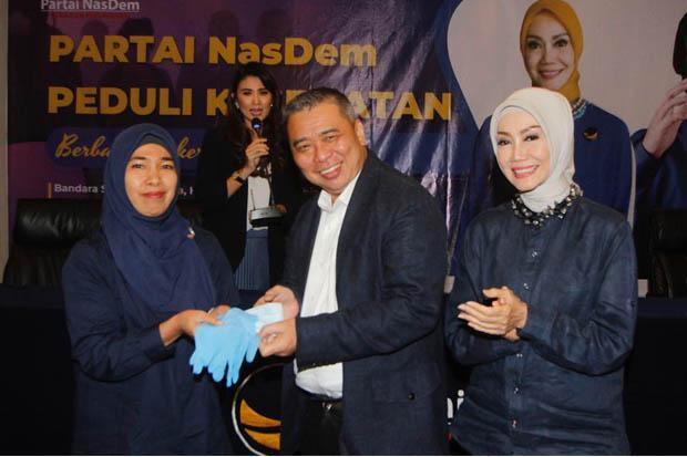 Cegah Virus Corona, NasDem Bagikan 3.000 Masker dan Sabun Antiseptik