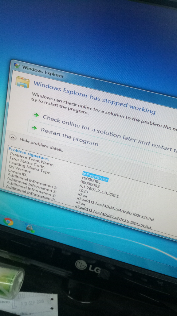 Windows Explorer Has Stopped Working