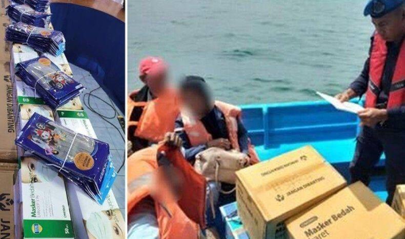 Polisi Malaysia Gagalkan Penyelundupan Masker dari Indonesia