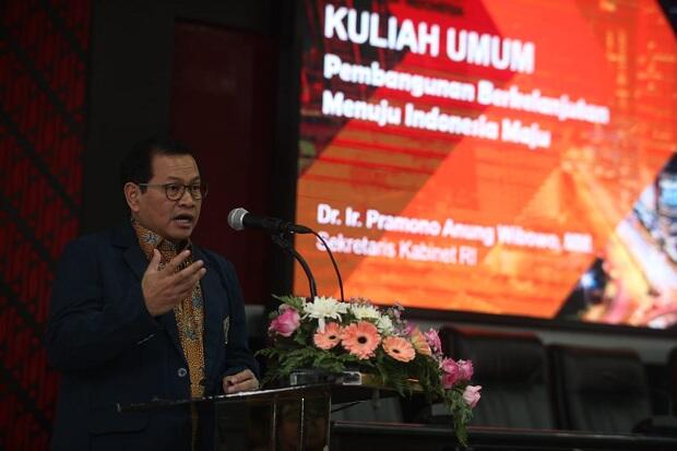 Kuliah Tamu di Unibraw, Pramono Anung Paparkan Pembangunan SDM