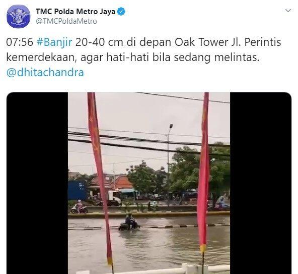 Jakarta Banjir Lagi Hari Ini, Kompleks Kuburan pun Ikut Terendam