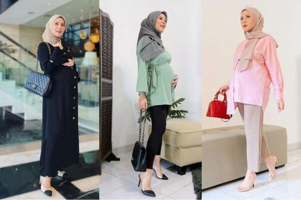 10 Style Hijab Modis dan Nyaman Dipakai Saat Hamil ala Cynthia Ramlan