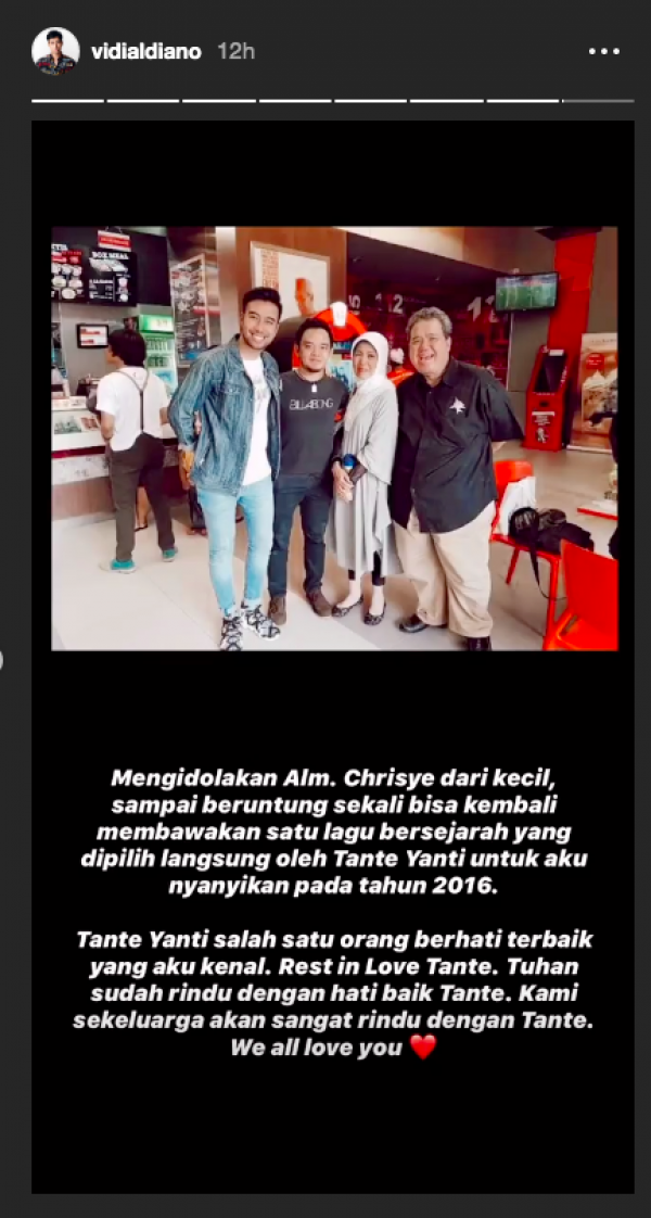 Meninggal Dunia, 7 Ucapan Duka Selebriti untuk Yanti Istri Alm Chrisye
