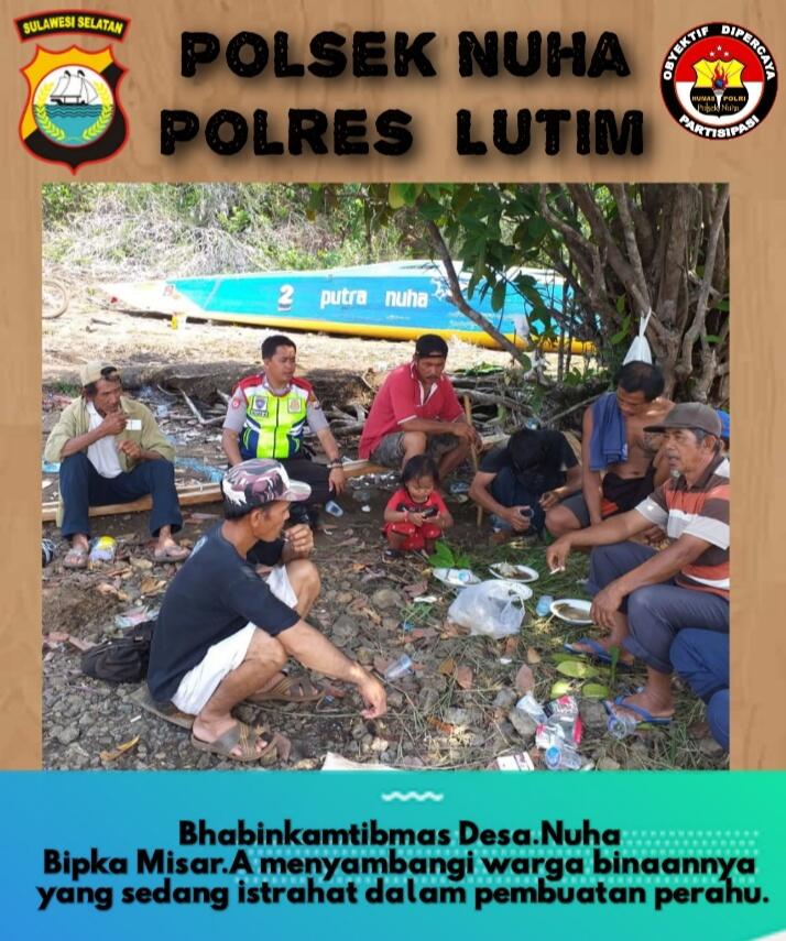 Sambangi Warga, Bhabinkamtibmas Desa Bulud berikan Himbauan Kamtibmas