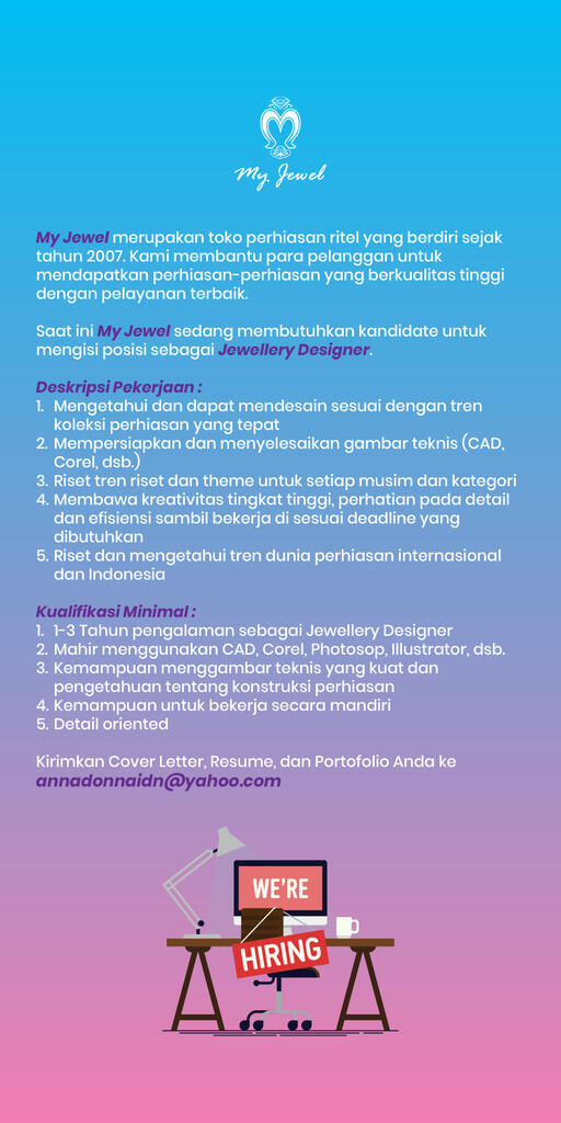 &#91;Jakarta&#93; Jewellery Designer
