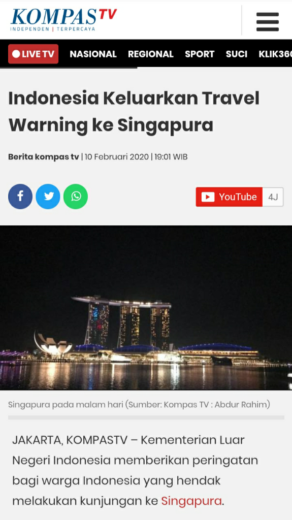 Travel Warning ....
