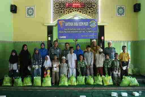Santuni Anak Yatim Piatu, Denpom Lanal Banyuwangi Peringati HUT ke-74 Pomal