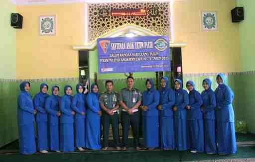 Santuni Anak Yatim Piatu, Denpom Lanal Banyuwangi Peringati HUT ke-74 Pomal