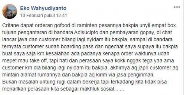 Pemesan Keburu Naik Pesawat, Aksi Tanggung Jawab Ojol Ini Tuai Pujian