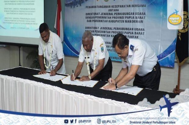 Kemenhub Teken Pengembangan Bandara dengan Pemda Papua Barat