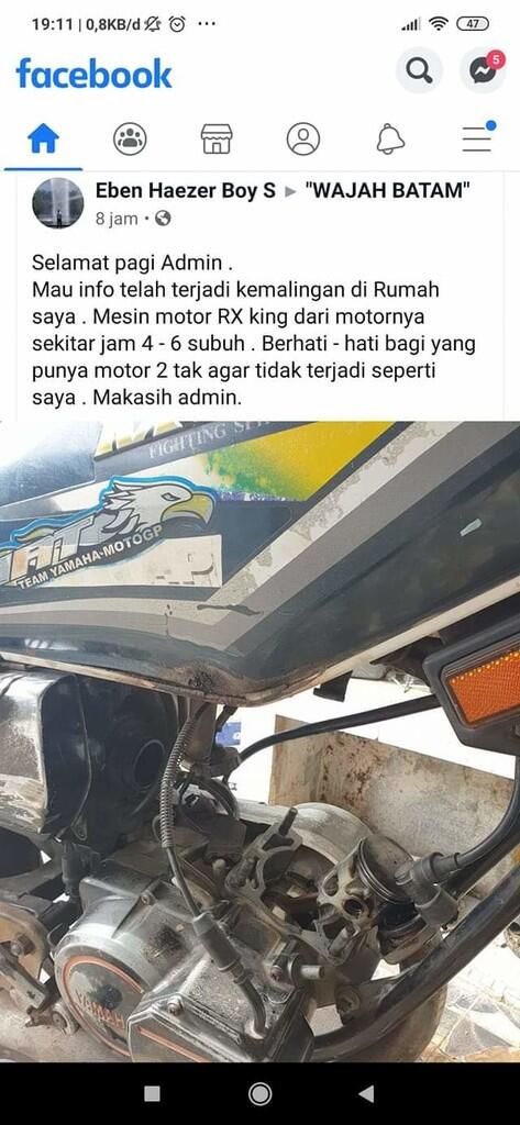 Ada Ya Maling Seperti Ini, Yamaha RX King Ini Jadi Korban Tapi Mesin Aja Yang Dicuri