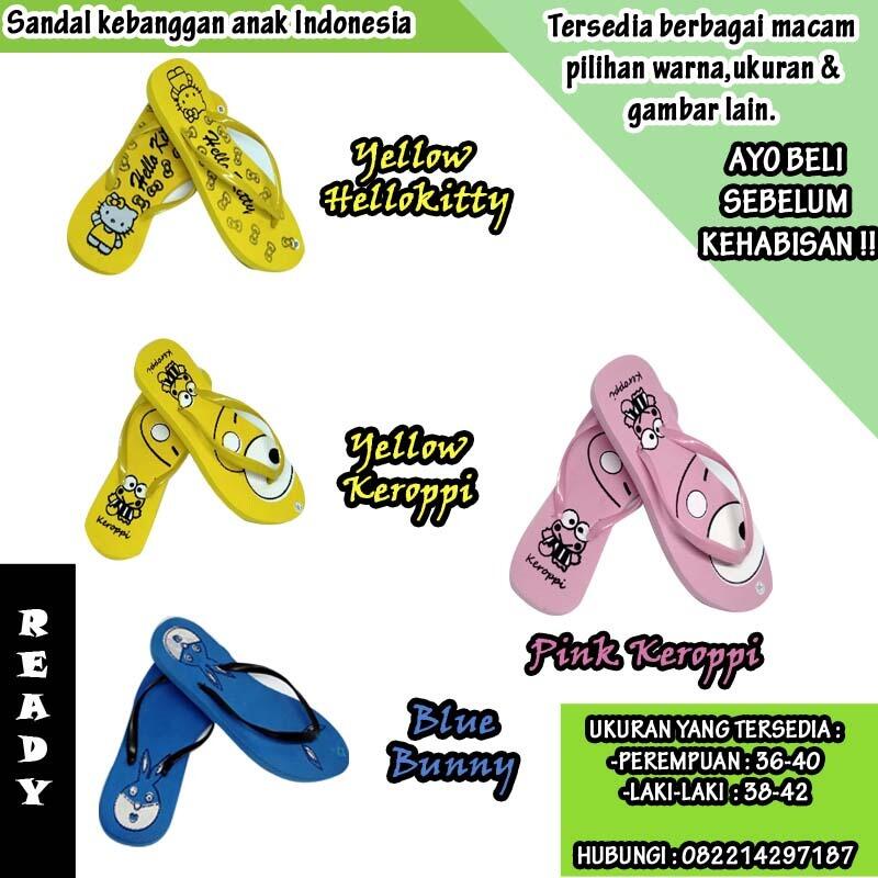 sandal jepit spon murah bergambar