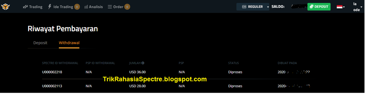 Platform Trading yg lagi BOOMING! Trading Spectre.ai