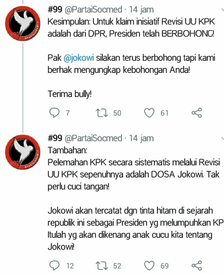 Jokowi: Revisi UU KPK Itu Inisiatif DPR, 9 Fraksi Setuju...

