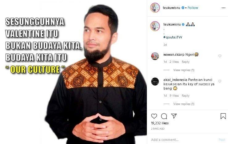 Artis Teuku Wisnu Kena Skakmat Budiman Sudjatmiko karena Anti Valentine Day