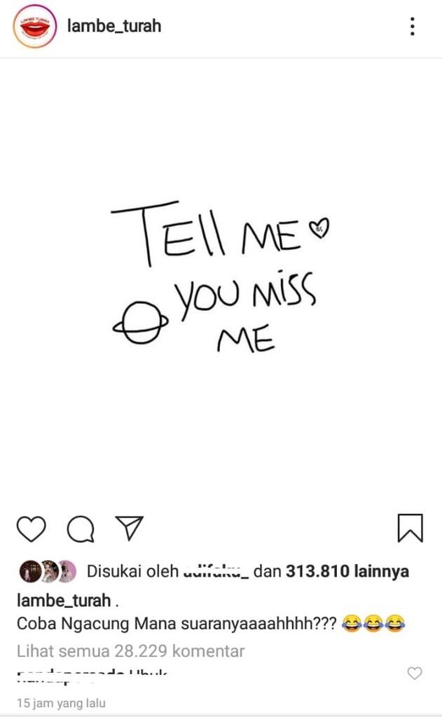 Hore, Akun Lambe Turah Muncul Lagi, Kok Muncul Pas Lucinta Luna Ketangkep Yah