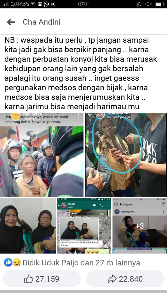 Terbukti Tak Bersalah, Nenek Irawati Bukan Seorang Penculik! Ini Penjelasannya