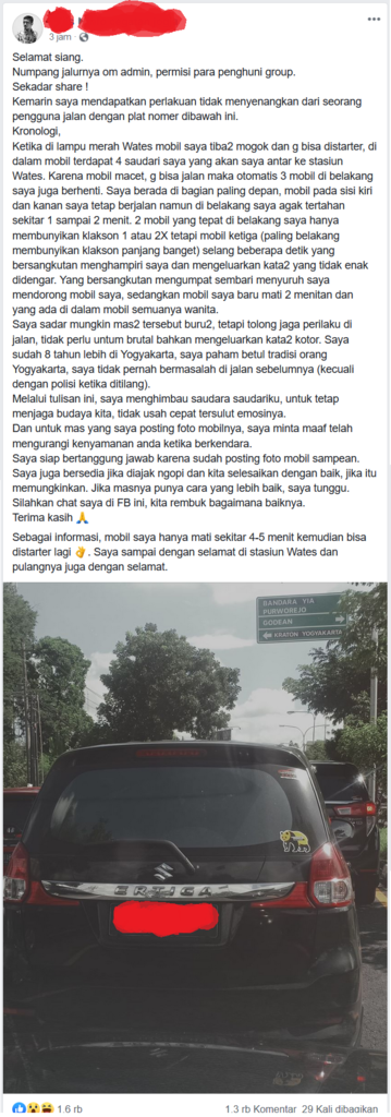 Maling teriak maling, pengemudi ini baper