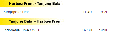 Sindo Ferry Schedule to Batam Centre, Sekupang, Tanjung Balai