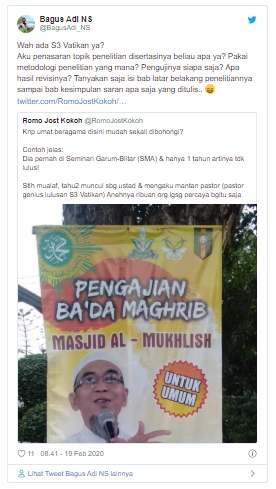 Banner Pengajian Ustaz Viral, Cantumkan ‘Mualaf, Mantan Pastor, &amp; Lulusan S3 Vatikan’