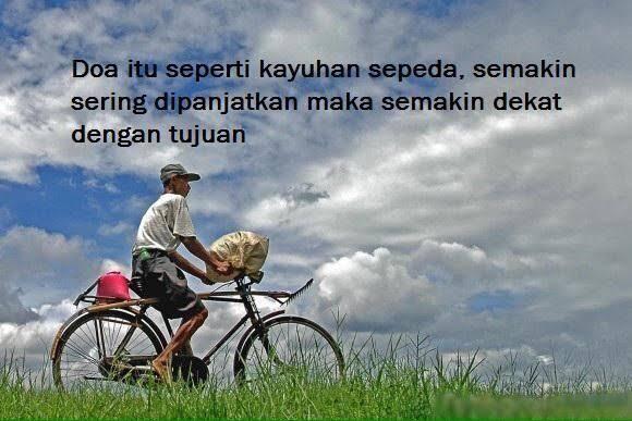 Filosofi Sepeda, Kalau Berhenti Di Kayuh Maka Ia Jatuh.