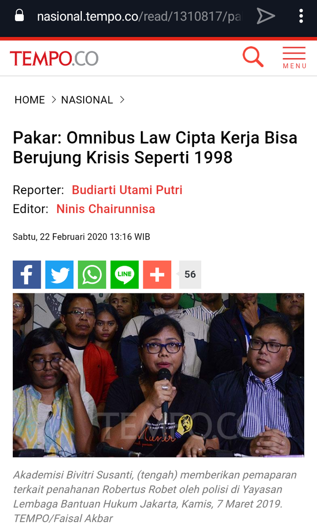 Pakar: Omnibus Law Cipta Kerja Bisa Berujung Krisis Seperti 1998
