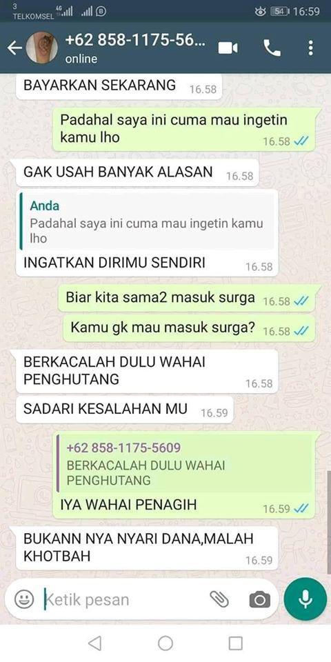 Viral! Chat Antara DC Dan Pengutang Pinjol Bikin Heboh Medsos! 