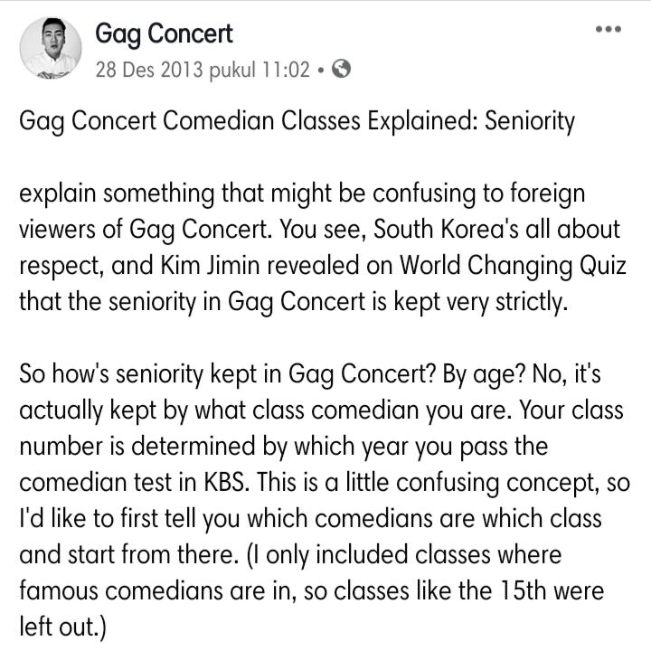 Gag Concert : Acara Komedi Tertua di Korea Selatan yang Menghasilkan Banyak Legenda