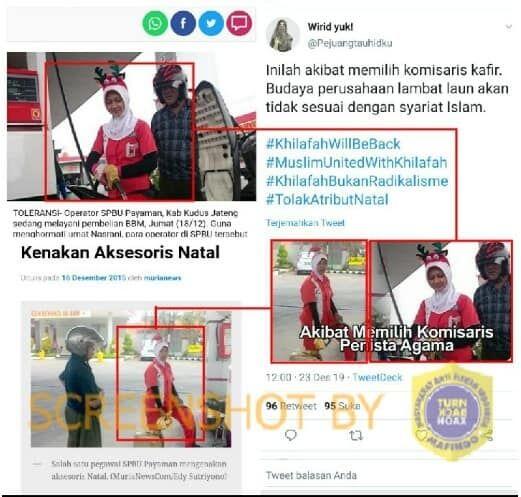 CEK FAKTA: Pegawai Pertamina Pakai Atribut Natal Akibat Ahok Jadi Komut?