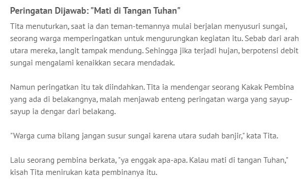 SMPN 1 Turi Sudah Diperingatkan Warga, Jawabannya: Mati Hidup Ada di Tangan Allah